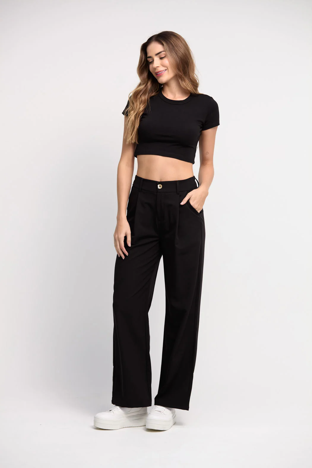 Pantalón Negro Recto